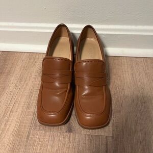 Nine West Brown Healed Loafers